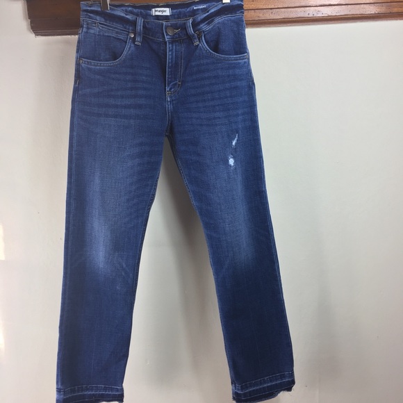 WRANGLER frayed boyfriend mid rise jeans 27 - Picture 2 of 4